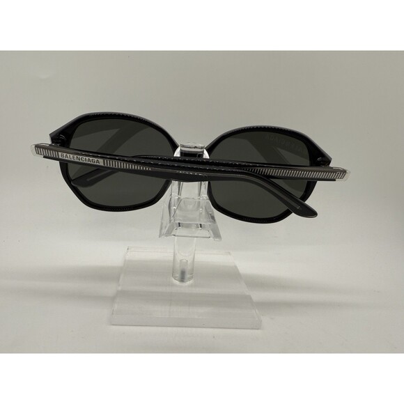 Balenciaga BB0005S 001 58-17 140 Round/Oval Black Grey Sunglasses Cat.3 & Case - Picture 3 of 16